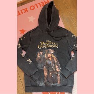 Disney Pirates of the Caribbean Jack Sparrow Graphic Hoodie - Charcoal Black